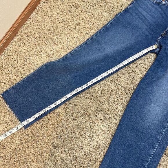 RE/DONE High Rise 70s Stove Pipe Button Fly Raw Hem Denim Jeans Size 26 - Picture 15 of 16